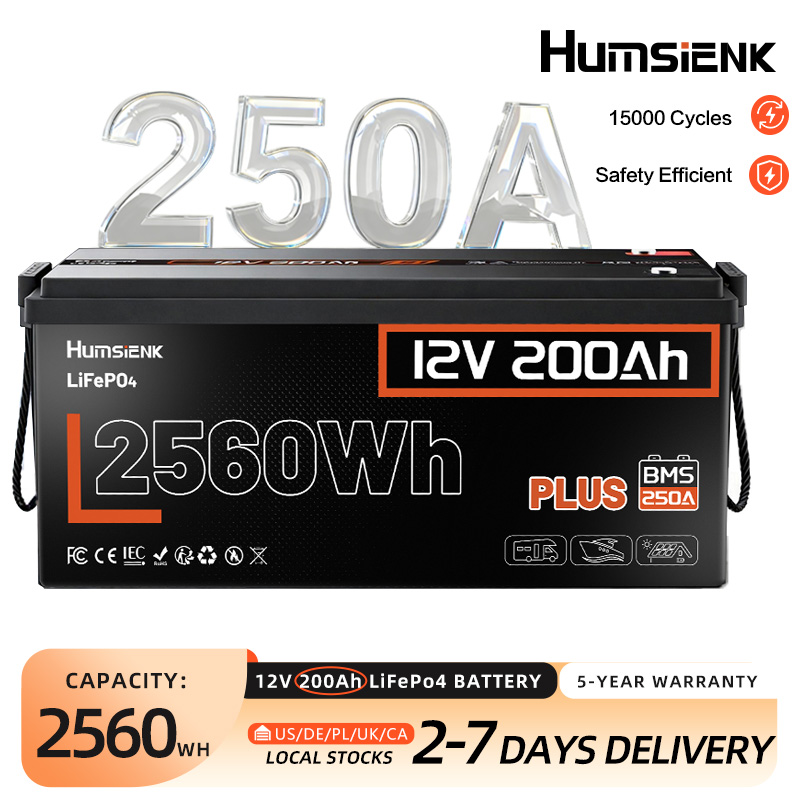Renewable Energy Source - Batería LiFePO4 Humsienk de 12V 200Ah,