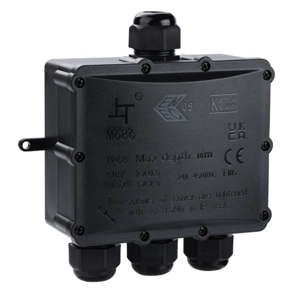 4 vías 1In3Out IP68 impermeabl - Waterproof Junction Box Solar reseña y precio