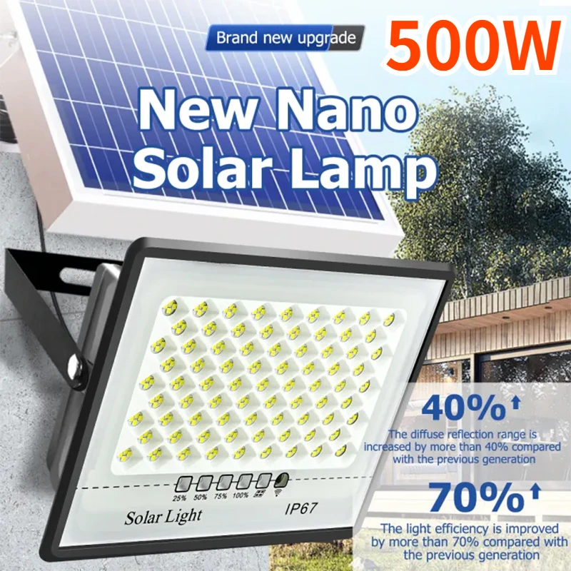 Luces solares de 500W para ext - Waterproof Junction Box Solar reseña y precio